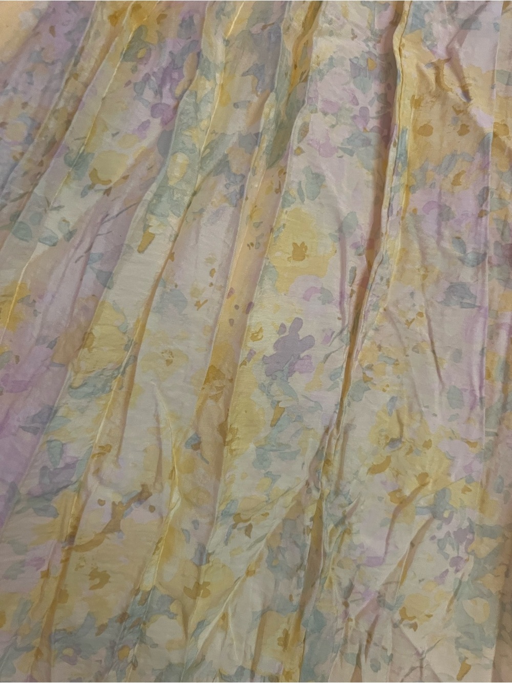 H&M Oversized Pastel Watercolor Maxi Dress with Ties - Picture 4 of 7